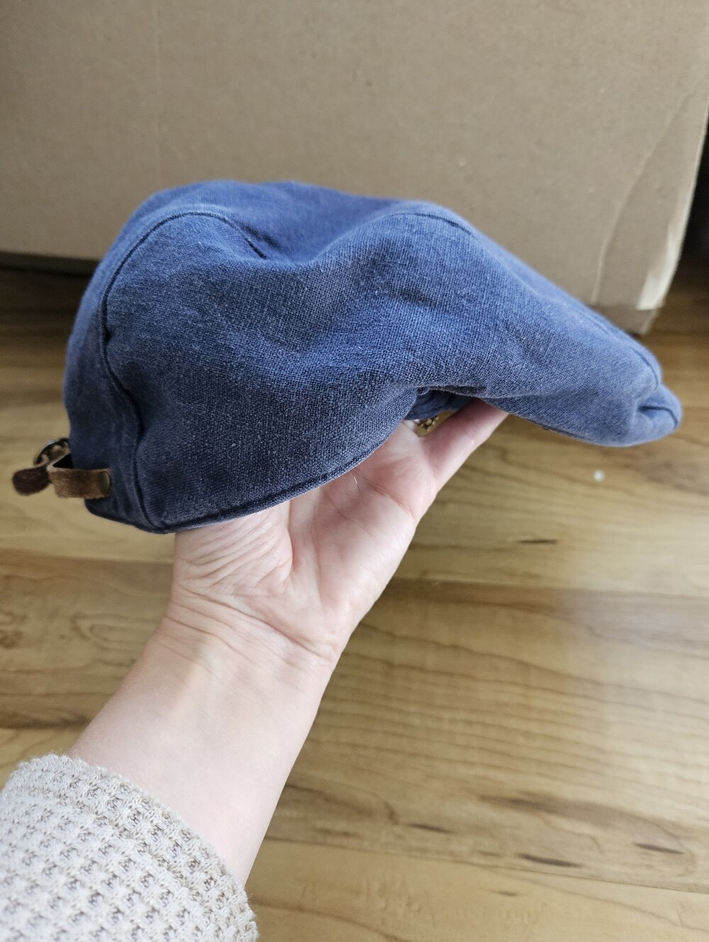 Banana Republic Baby Cotton Linen Flat Cap Newsboy Hat Blue